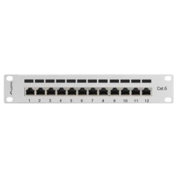 Lanberg PPF6-9012-S Patch Panel, 12 vrat, kovinski, siv