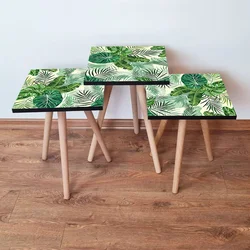 Hanah Home Set klub stočića 3Shp101, 3 komada, Šarena