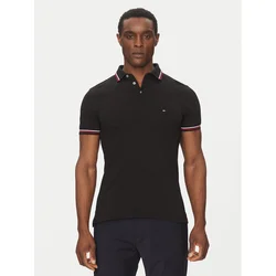 Tommy Hilfiger Polo majica Tipped MW0MW37346 Črna Slim Fit