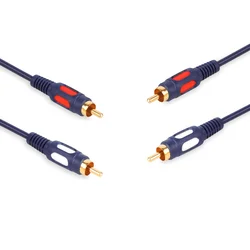 Kabel 2x RCA (činč) vtič - 2x RCA vtič (činč) vitalco 1,0 m