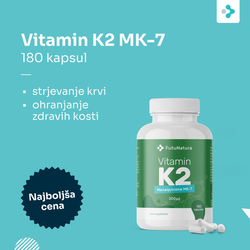 Vitamin K2 MK-7 200 µg, 180 kapsul