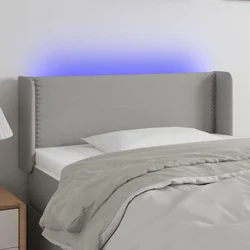 LED uzglavlje svjetlosivo 103x16x78/88 cm od tkanine