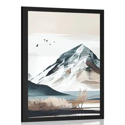 Plakat slikovite gore v skandinavskem stilu - 60x90 no frame