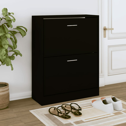 Ormarić za cipele crni 63 x 24 x 81 cm od konstruiranog drva