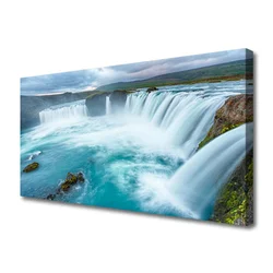 tulup.si Slika na platnu Slap narava 125x50 cm