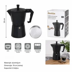 KMT Moka pot za kafu, Crni