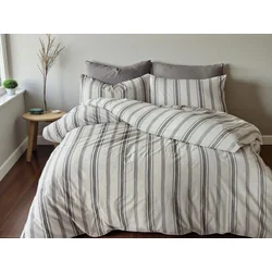 Viktorija Komplet set posteljina za Francuski ležaj Cotton-Life 200x220cm, Antrasit