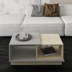 Hanah Home Klub sto Consept, 90x36x45 cm, Bež-sivi