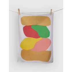 bitten Sandwich Tea Kitchen Towel multicolor