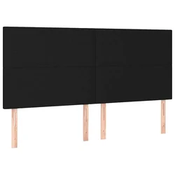 Vidaxl Vzglavje postelje črno 180x5x118/128 cm blago