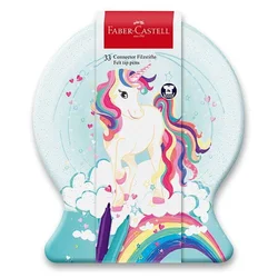 FABER CASTELL Set flomastera 33/1 Connector Unicorn metalna kutija 155544