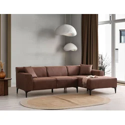 Atelier del Sofa Ugaona garnitura New Petra R Corner, 250x69x145cm, Braon