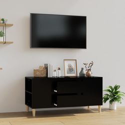 TV ormarić crni 102 x 44,5 x 50 cm od konstruiranog drva