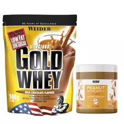 Protein Gold Whey čokolada 500 g i maslac od kikirikija 180 g