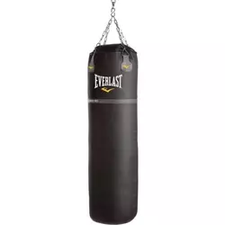 Everlast Leather Punching Bag Black 100 lbs