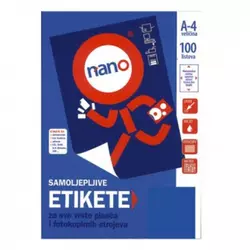 Etikete za laserske i ink-jet pisače Nano, N-204, 64x34 mm, 100/1