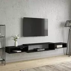 TV ormar za montažu na zid Zidna montaža Crni hrast