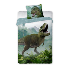 Baloo Posteljina za decu Dino T-Rex Zeleni 160x200+70x80cm ( 9663 )