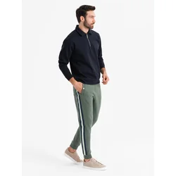 Ombre Mens structured knit sweatpants - graphite