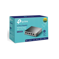 Switch TP-LINK TL-SG1005P Gigabit/5x RJ45/10/100/1000Mbps/4x PoE+/56W PoE/metalno kuciste