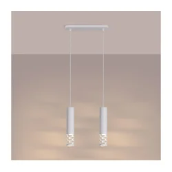 Sollux SL.1692 - Luster na sajli LIRO 2xGU10/10W/230V bela