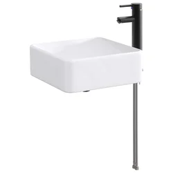 Umivaonik za kupaonicu Mat Crna 49 x 37 x 14 cm Metal