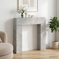 Okvir za kamin Betonska siva 102 x 18 x 100,5 cm