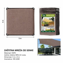 KMT Tenda, 5x5 m, Braon