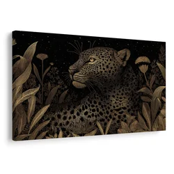 Slika leopard v nočni džungli - 40x30