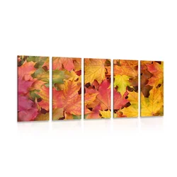 5-delna slika jesenski listi - 150x75