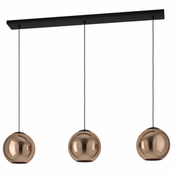 Eglo 390095 - Luster na sajli CORDOBA 3xE27/40W/230V u bakarnoj boji
