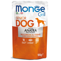MONGE Vlažna hrana za starije pse grill sosić sa pačetinom 100g