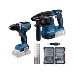 Bosch Set aku alata Bušilica odvrtač GSR 18V-65 i Aku čekić GBH 18V-22, Komplet pribora, Bez baterije i punjača, 0615V0003E