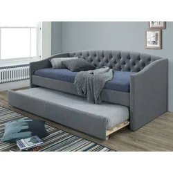AKCIJA Siva oblazinjena postelja ALESSIA 90 x 200 cm II. kakovost
