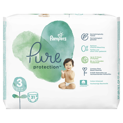 Pampers plenice Pure Protection S3, 31 kosov, 6-10 kg