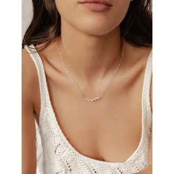 Hey Happiness Verižica Pearl Cluster srebrna
