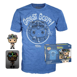 Funko Pocket Pop! & Tee: Back to the Future - Doc with Helmet (Glows in the Dark) Vinyl Figure & T-shirt (L)