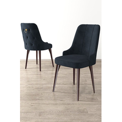 Hanah Home Set stolica Newa, 46x94x46 cm, 4 komada, Antracit-braon