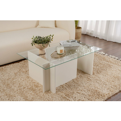 HANAH HOME Sto za dnevnu sobu Vetrino Wooden White