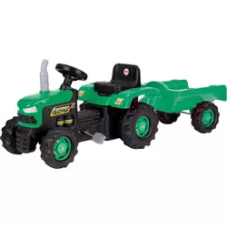 DOLU dječji traktor s prikolicom na pedale, zeleni