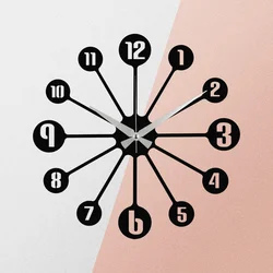 WALLXPERT Dekorativni metalni zidni sat Enzoclock S014 black