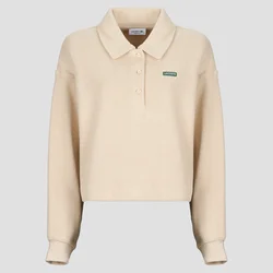 Lacoste Sweatshirt polo en interlock côtelé avec étiquette Bež
