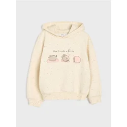 Sinsay - Dukserica sa štampom Pusheen the Cat - nude