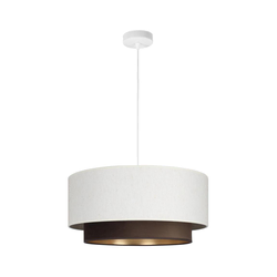 Luster na sajli NATIA 1xE27/60W/230V prečnik 45 cm bela/braon