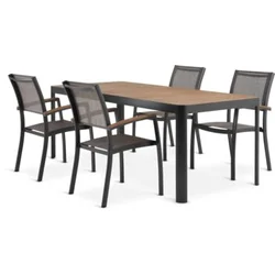 SIRDAL D211 sto tvrdo drvo + 4 SIRDAL stolice siva