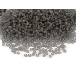 Rokail 12/0 - 2 mm prozoren mat - (M12) siva (450 g)