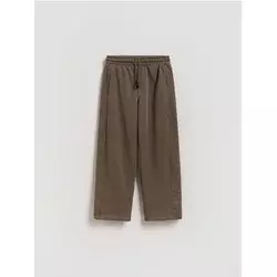 Reserved - Wide leg pantalone s visokim sadržajem pamuka