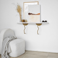 Hanah Home Zidna polica Lierre, 99x22 cm,Bela