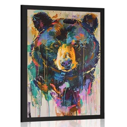 Plakat medved v imitaciji umetniške slike - 60x90 no frame