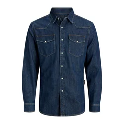 JACK & JONES Srajca JJEWESTERN temno modra